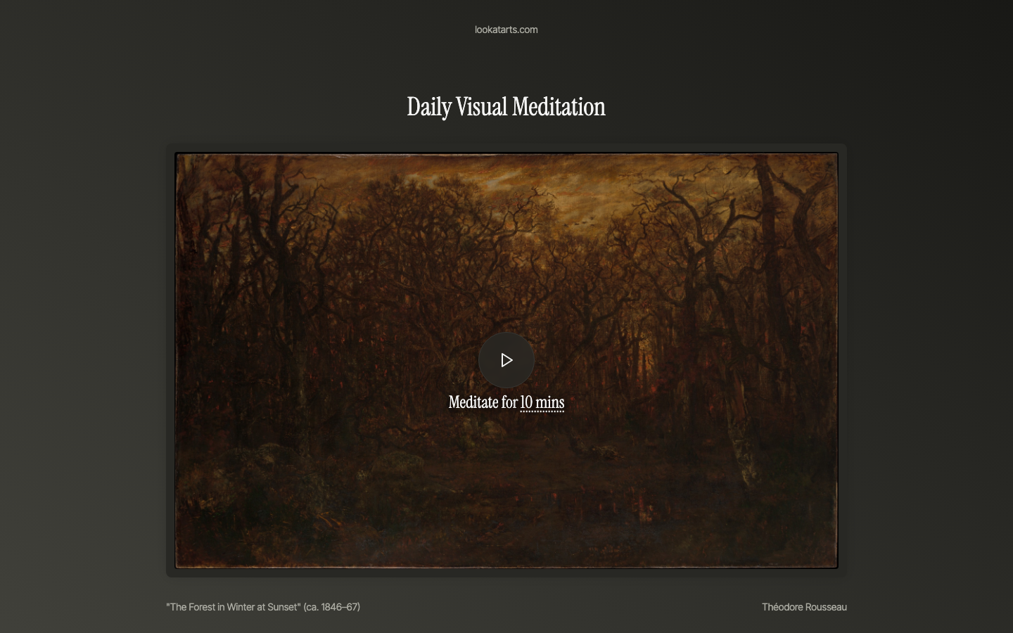 Today's visual meditation on lookatarts.com